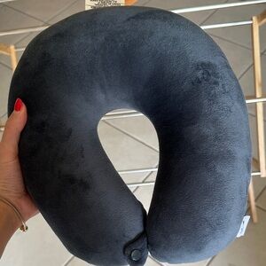 Plush Gray Travel Neck Pillow. Never used